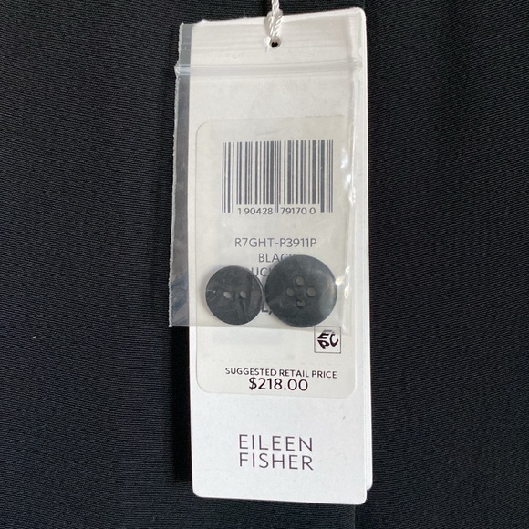 NWT Eileen Fisher Black Slouchy Pant. Size - Petite Large - Picture 7 of 10